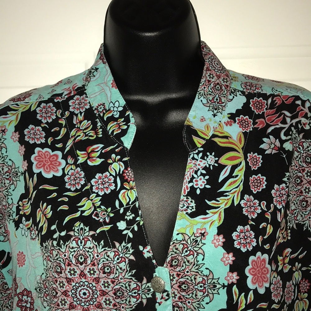 Colorful Asian-styled Shirt/Jacket. XL. EUC